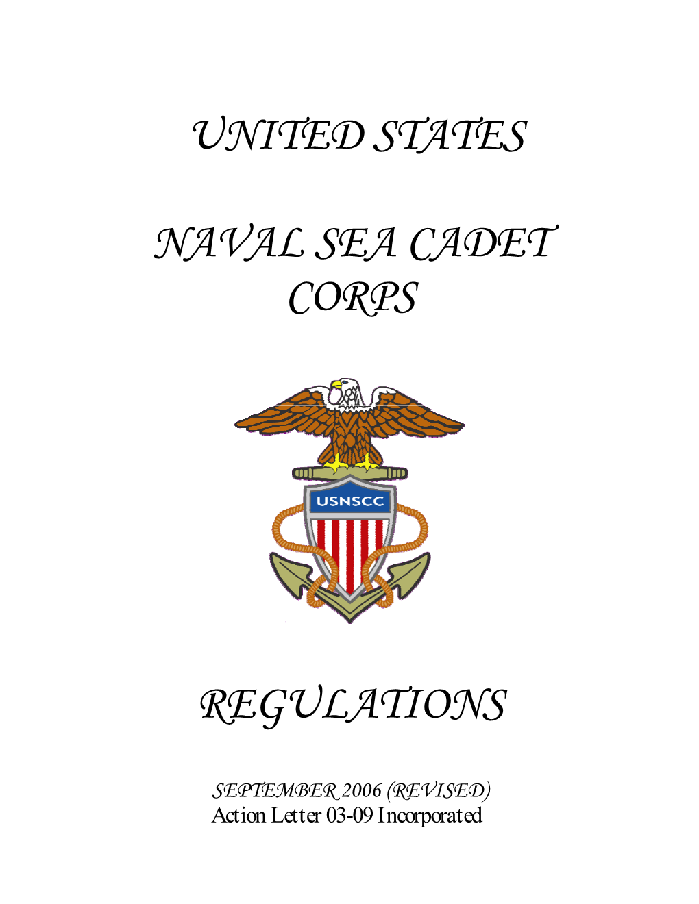 United States Naval Sea Cadet Corps Regulations Manual