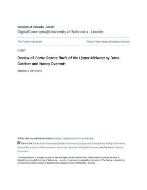 Review of &lt;I&gt;Some Scarce Birds of the Upper Midwest&lt;/I&gt; by Dana