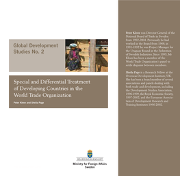 Special and Differential Treatment of Developing Countries in the World