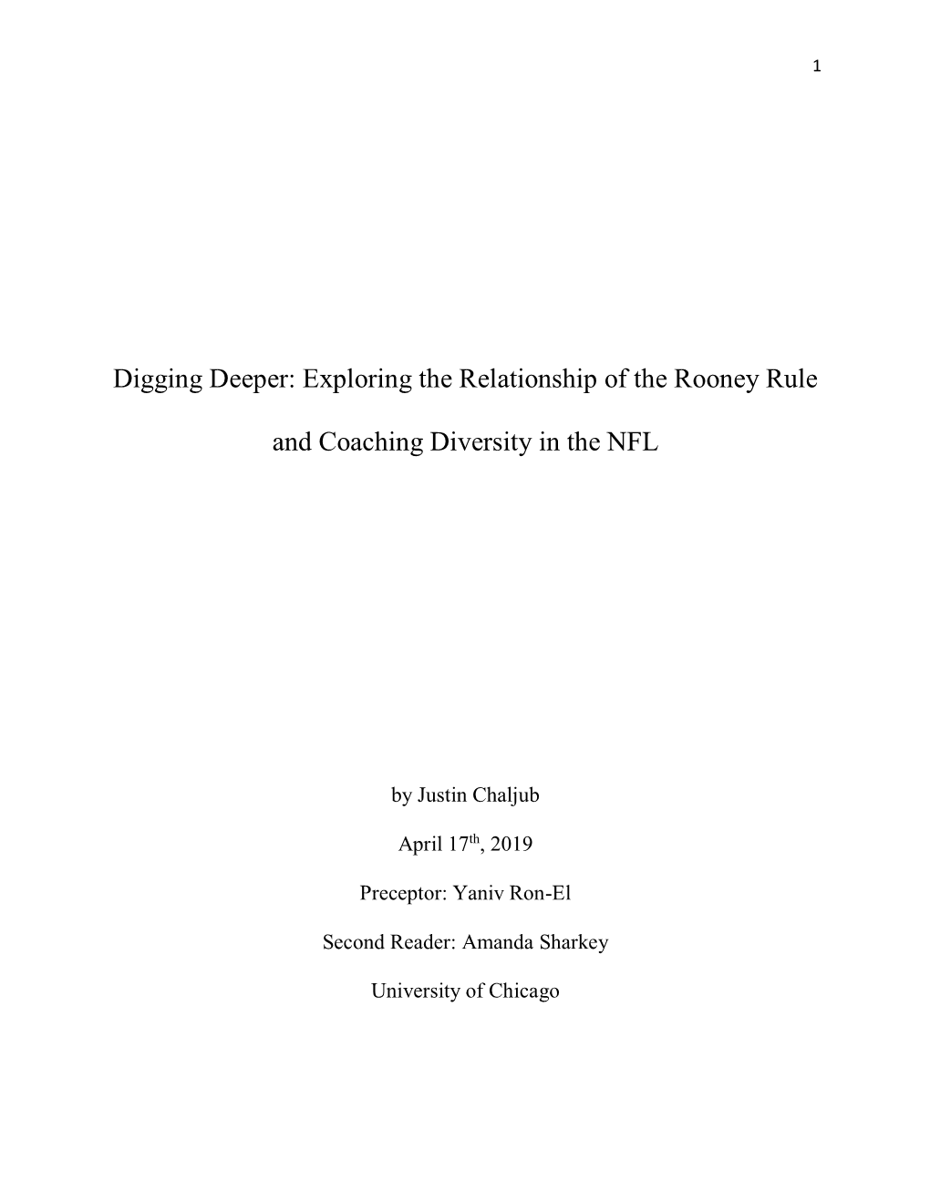 Exploring the Relationship of the Rooney Rule and Coaching