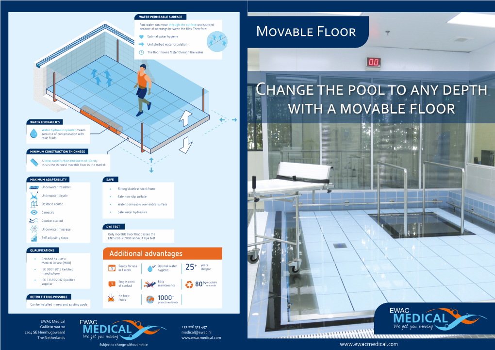 Change the Pool to Any Depth with a Movable Floor WATER HYDRAULICS