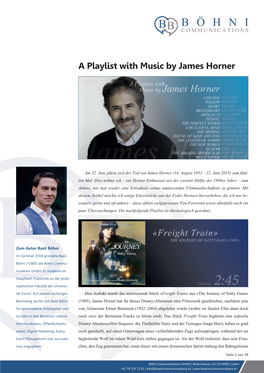 A Playlist with Music by James Horner