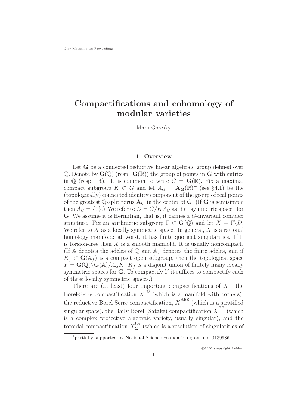 Compactifications and Cohomology of Modular Varieties