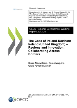 The Case of Ireland-Northern Ireland (United Kingdom) – Regions And