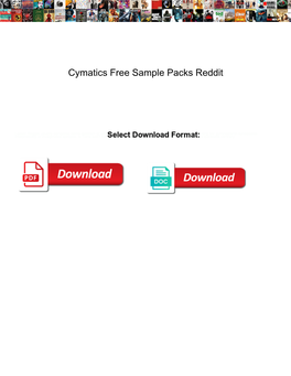 Cymatics Free Sample Packs Reddit