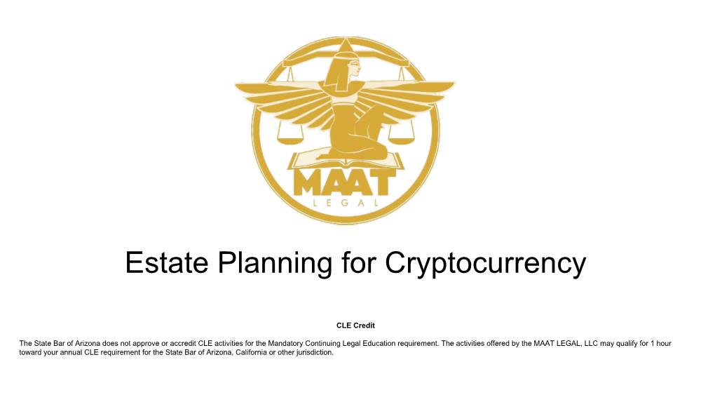 Estate Planning for Cryptocurrency
