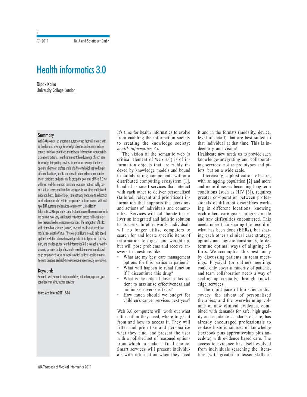 Health Informatics 3.0