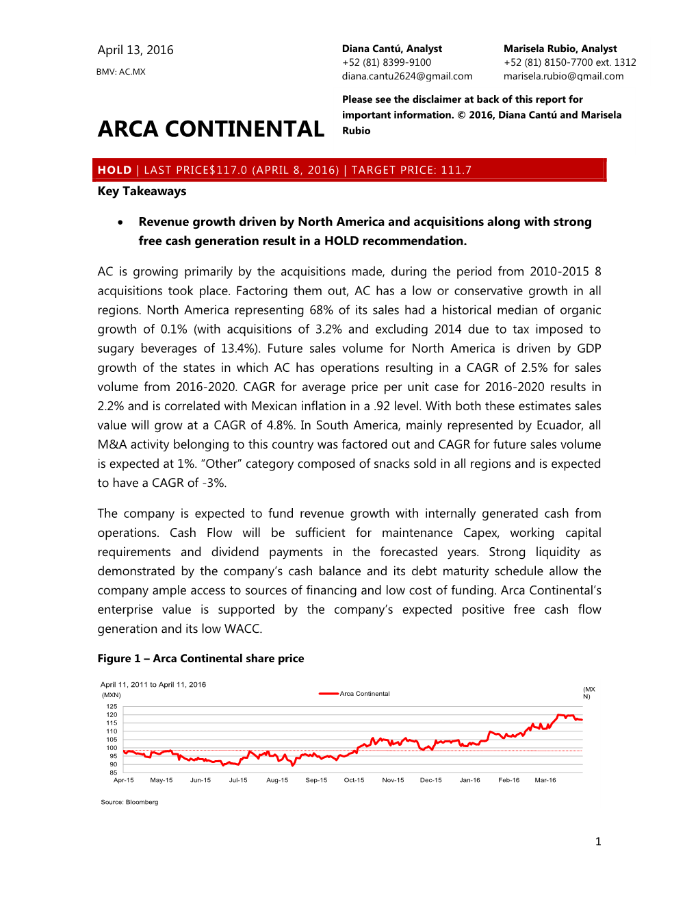 ARCA CONTINENTAL Rubio