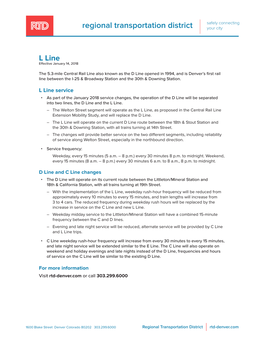 RTD L Line Fact Sheet