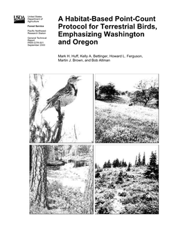 A Habitat-Based Point-Count Protocol for Terrestrial Birds, Emphasizing Washington and Oregon