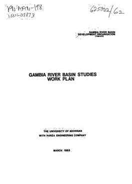 Gambia River Basin Studies Work Plan
