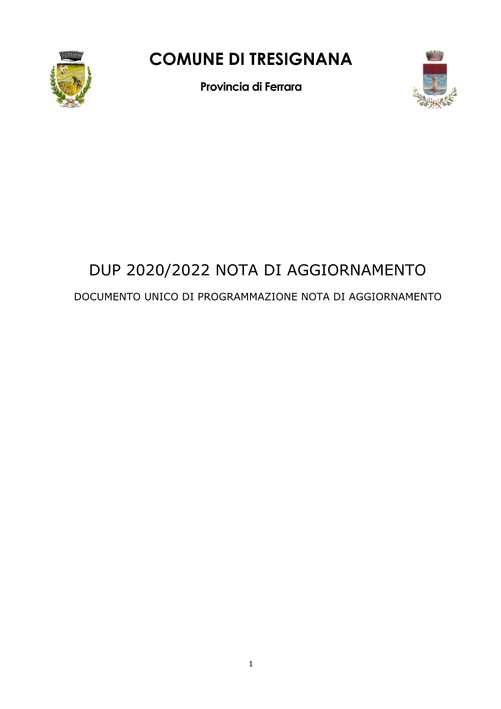 COMUNE DI TRESIGNANA Provincia Di Ferrara