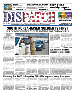 South Korea-Based Soldier Is First U.S