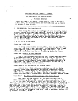 The Case Against Lyndon B. Johnson the Man Behind the Assassination