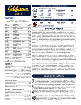 2019 Schedule Fast Facts Bears by the Numbers Big Week Ahead