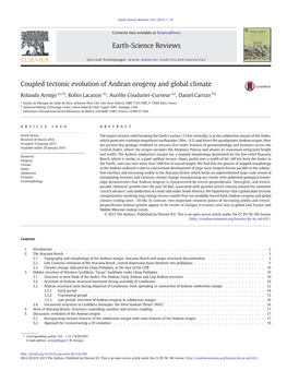 Coupled Tectonic Evolution of Andean Orogeny and Global Climate