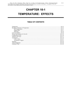 Temperature: Effects