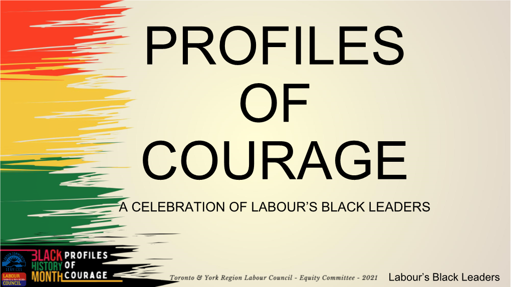 A Celebration of Labour's Black Leaders