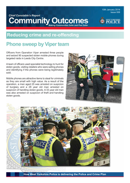 Reducing Crime and Re-Offending Phone Sweep by Viper Team