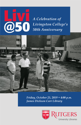 A Celebration of Livingston College's 50Th Anniversary
