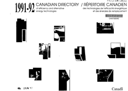 1991-92 Canadian Directory of Efficiency and Alternative Energy