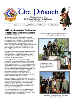 SASB Participates in Dedication of National Scottish Monument