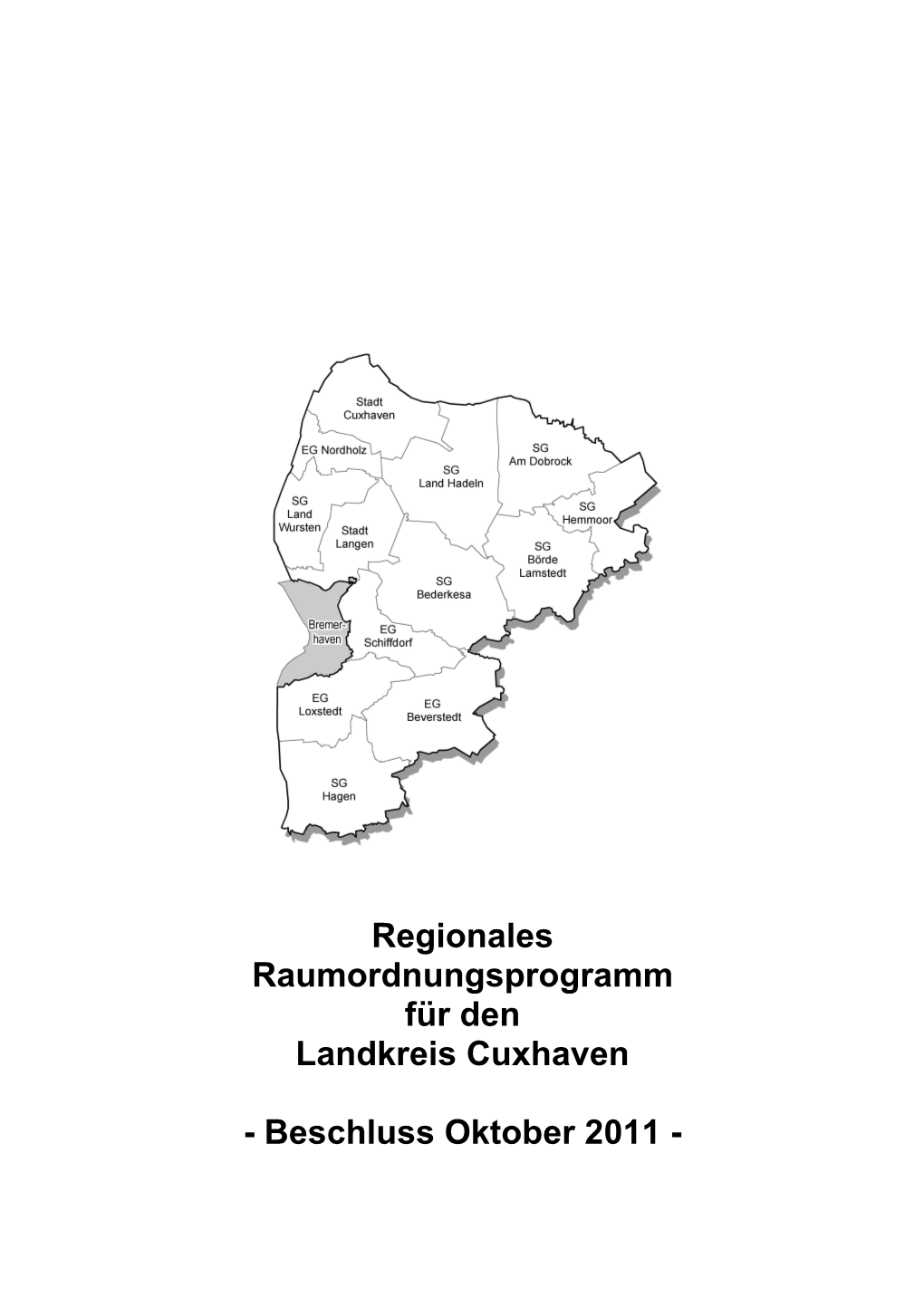 Regionales Raumordnungsprogramm Für Den Landkreis Cuxhaven