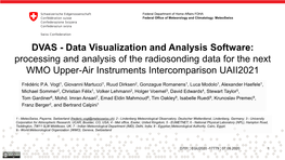 DVAS - Data Visualization and Analysis Software: Processing and Analysis of the Radiosonding Data for the Next WMO Upper-Air Instruments Intercomparison UAII2021