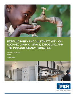 PERFLUOROHEXANE SULFONATE (Pfhxs)— SOCIO-ECONOMIC IMPACT, EXPOSURE, and the PRECAUTIONARY PRINCIPLE