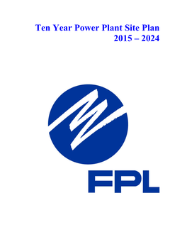 Ten Year Power Plant Site Plan 2015 – 2024