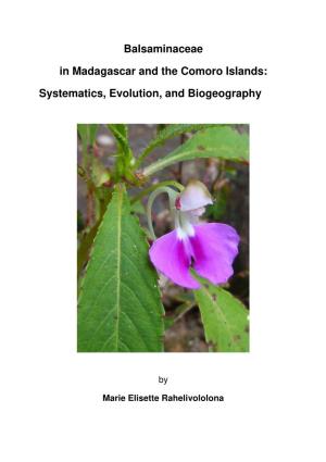 Balsaminaceae in Madagascar and the Comoro Islands, Fourteen Species of Impatiens (Balsaminaceae) Are Described As New (I