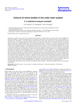 Colours of Minor Bodies in the Outer Solar System II