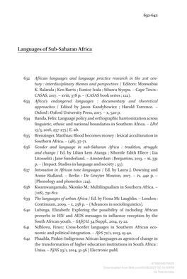 64-96 Van Der Veken 05-Languages of Sub-Saharan.Indd