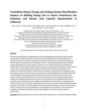 Translating Climate Change and Heating System Electrification