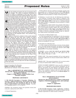 Proposed Rules October 15, 2003 REGISTER Vol