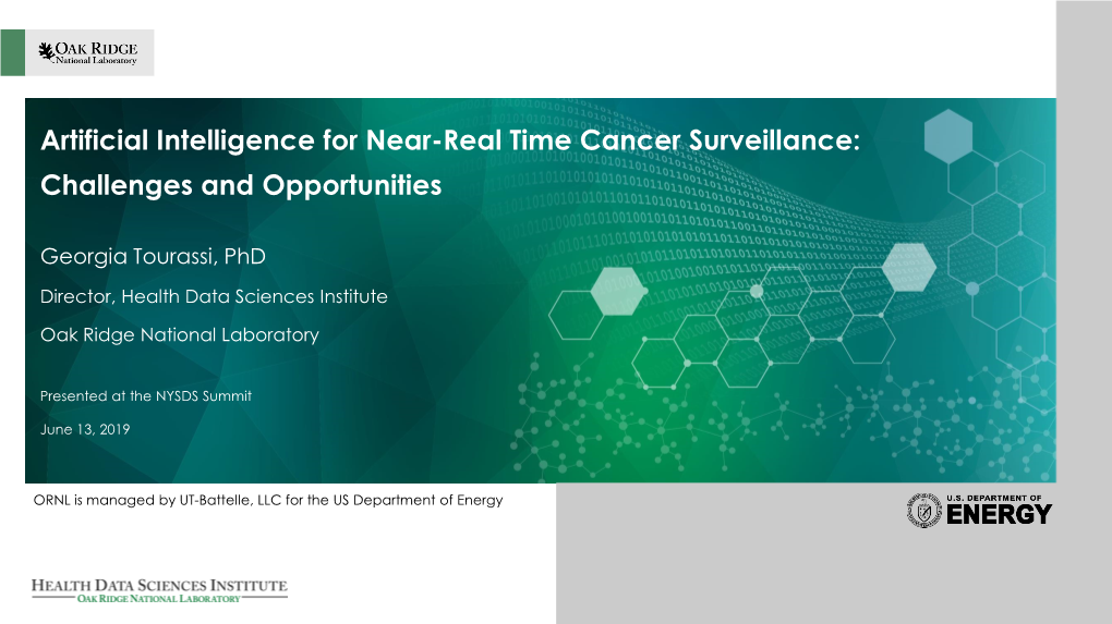 Artificial Intelligence for Near-Real Time Cancer Surveillance: Challenges and Opportunities