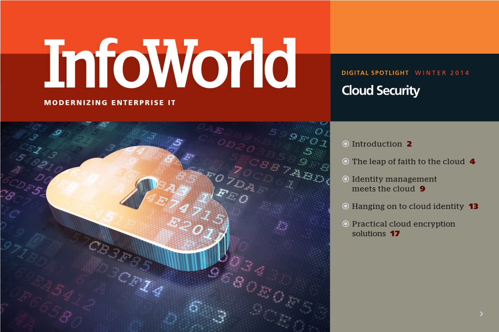 Cloud Security MODERNIZING ENTERPRISE IT