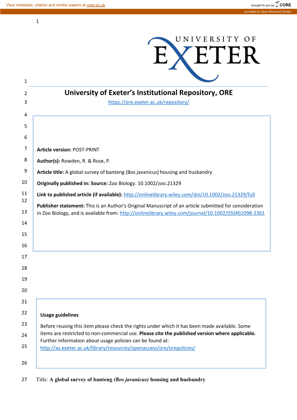 University of Exeter's Institutional Repository