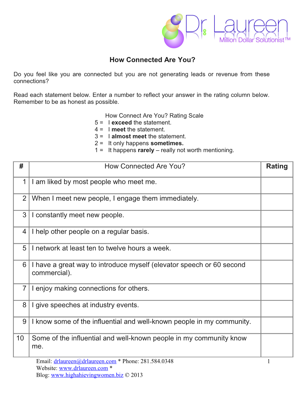 How Connected Are You