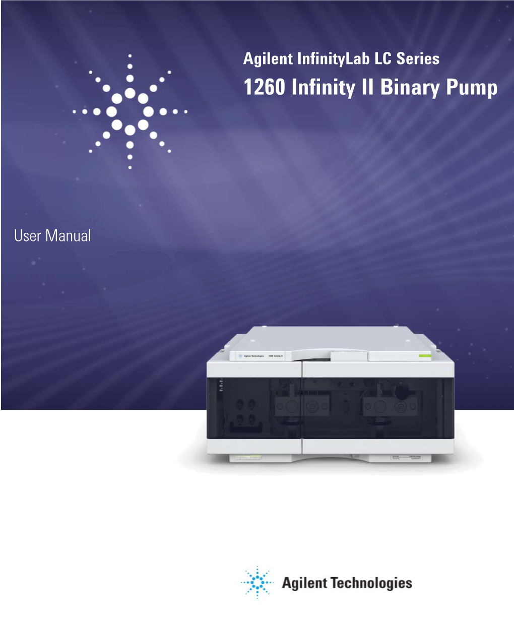 Agilent Infinitylab LC Series 1260 Infinity II Binary Pump User Manual