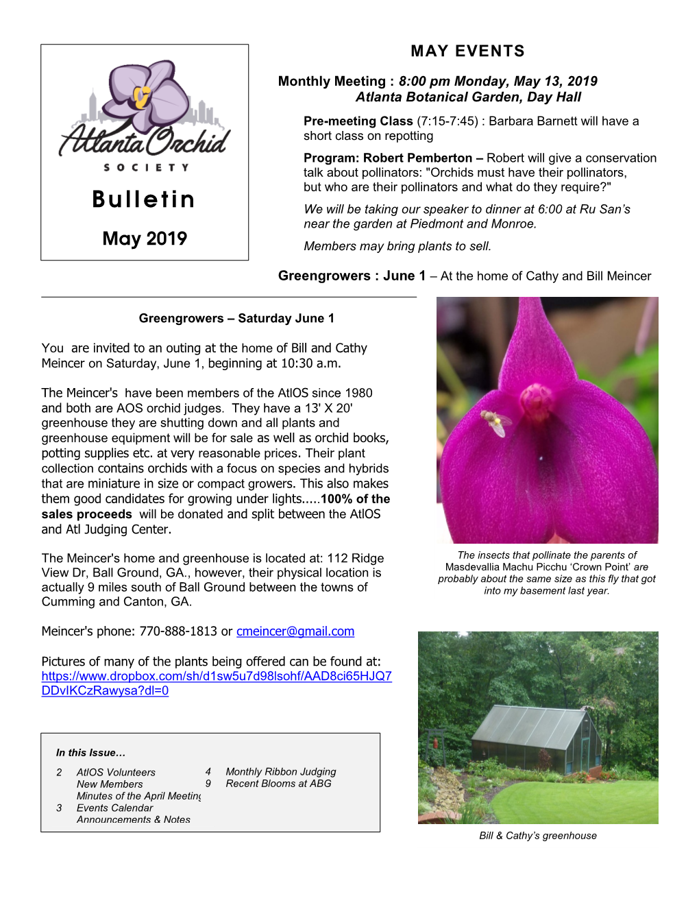 May 2019 Members May Bring Plants to Sell