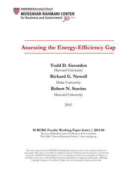 Assessing the Energy-Efficiency Gap
