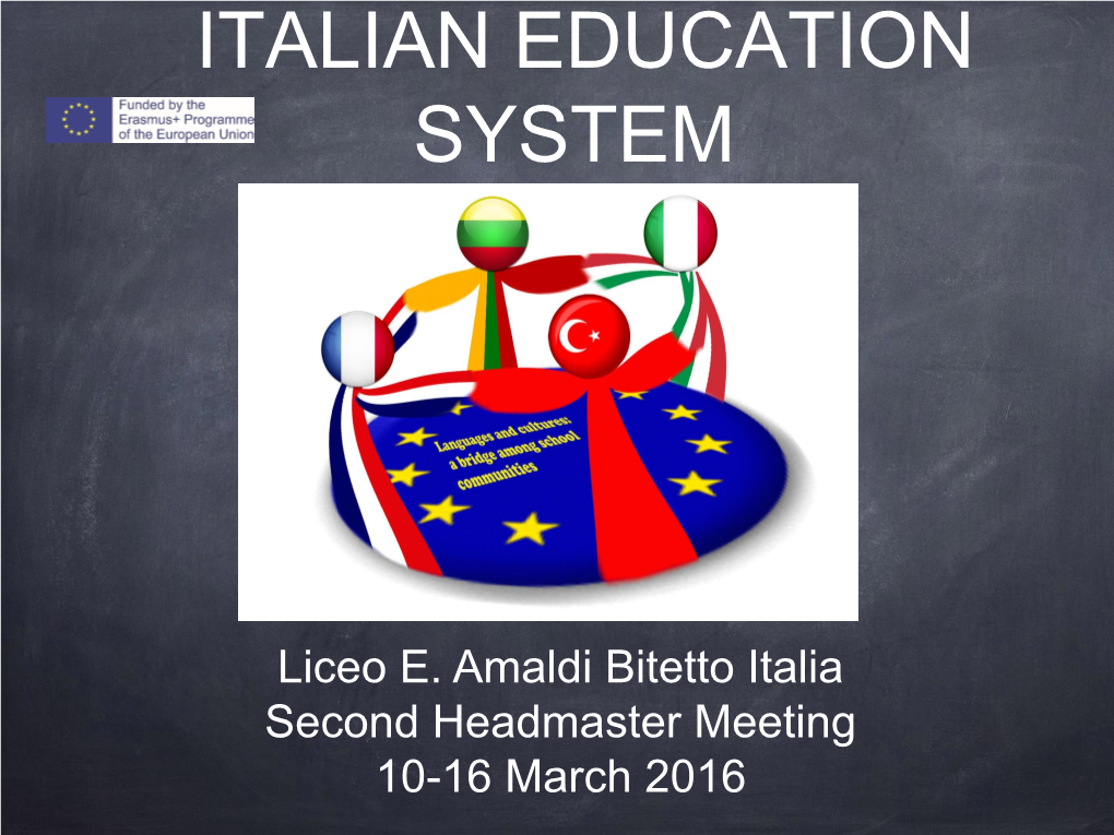 The Italian Education System