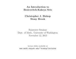 An Introduction to Besicovitch-Kakeya Sets