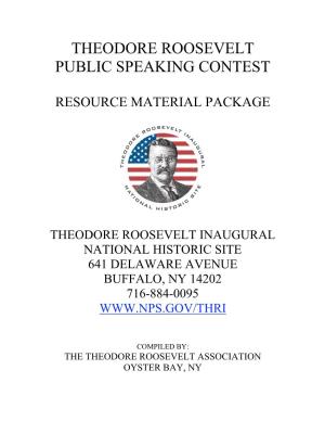 Theodore Roosevelt Public Speaking Contest
