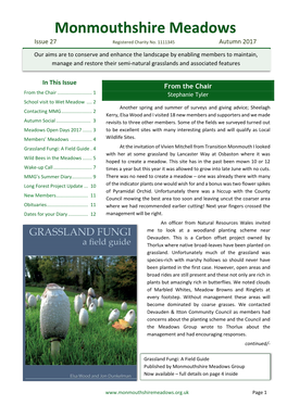 Monmouthshire Meadows Issue 27 Registered Charity No
