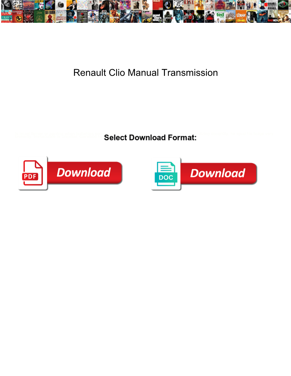 Renault Clio Manual Transmission