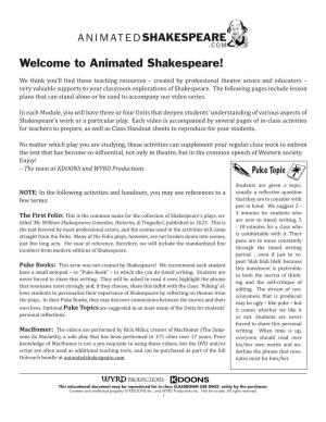 Animated Shakespeare!