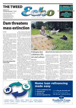 Dam Threatens Mass Extinction