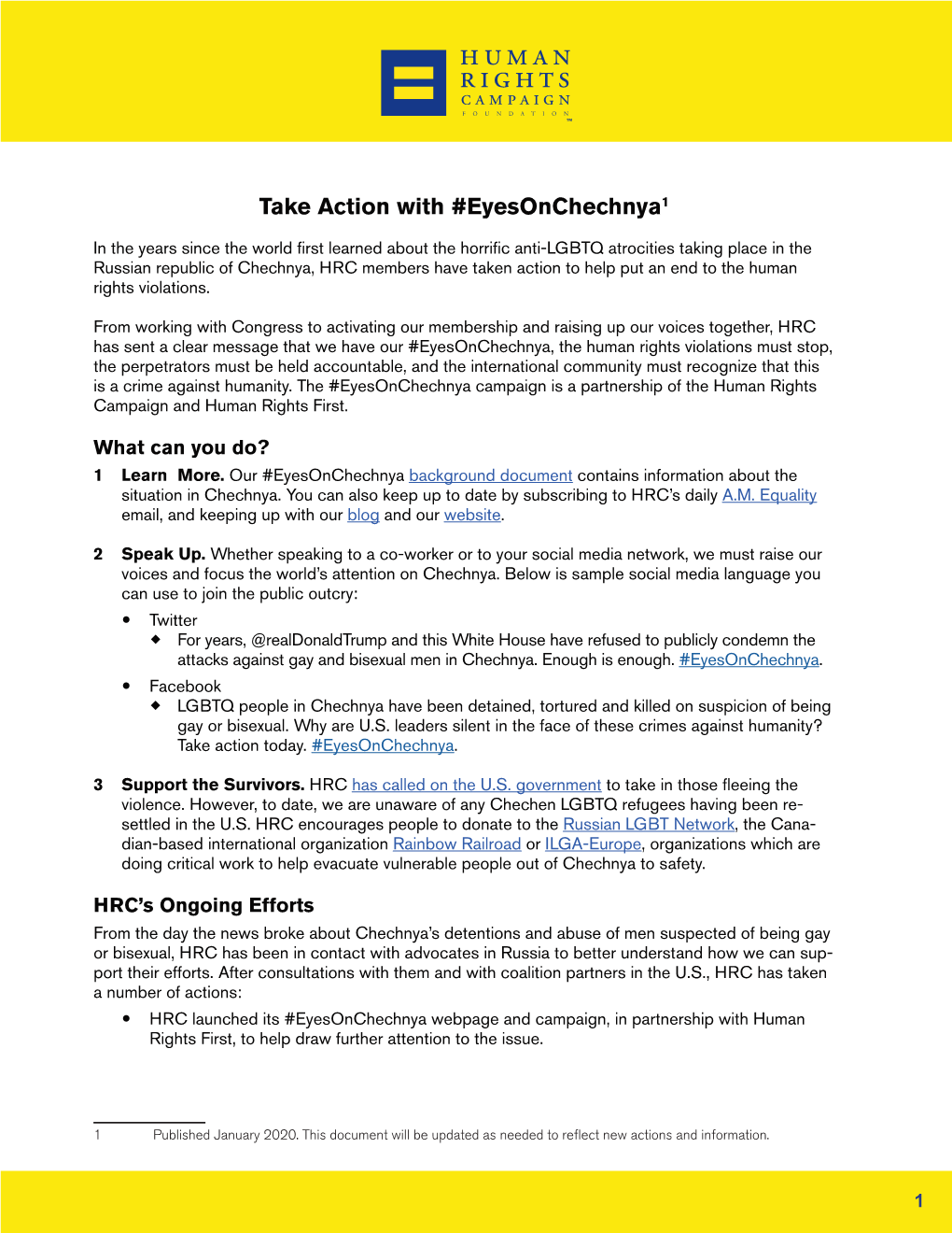 Take Action with #Eyesonchechnya1